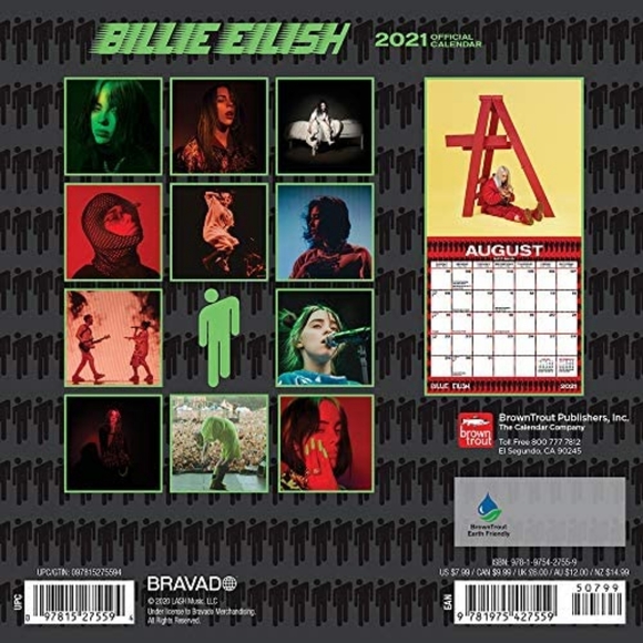 2021 Billie EiLish Calendar - Picture 2 of 3